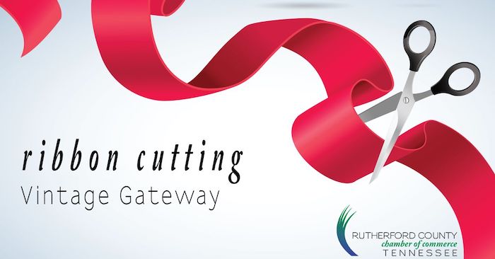 Ribbon Cutting - Vintage Gateway