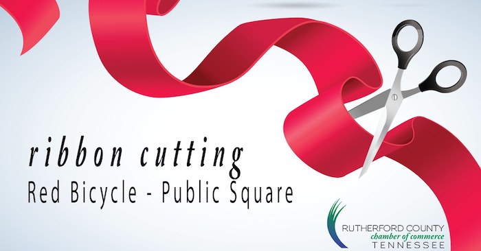 Ribbon Cutting - Red Bicycle